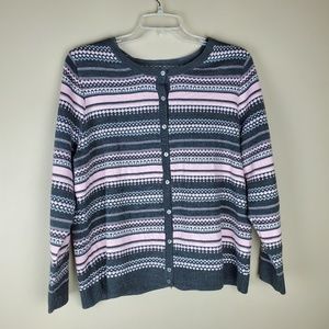 Croft & Barrow Multicolor Button Up Cardigan - XXL